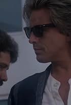 Don Johnson and Edward James Olmos in Miami Vice (1984)