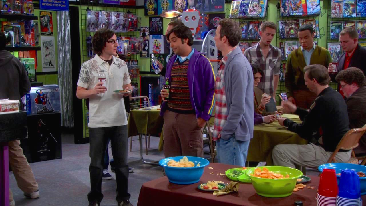 Kevin Sussman, Jesse Heiman, Kunal Nayyar, Josh Brener, and Owen Thayer in The Big Bang Theory (2007)