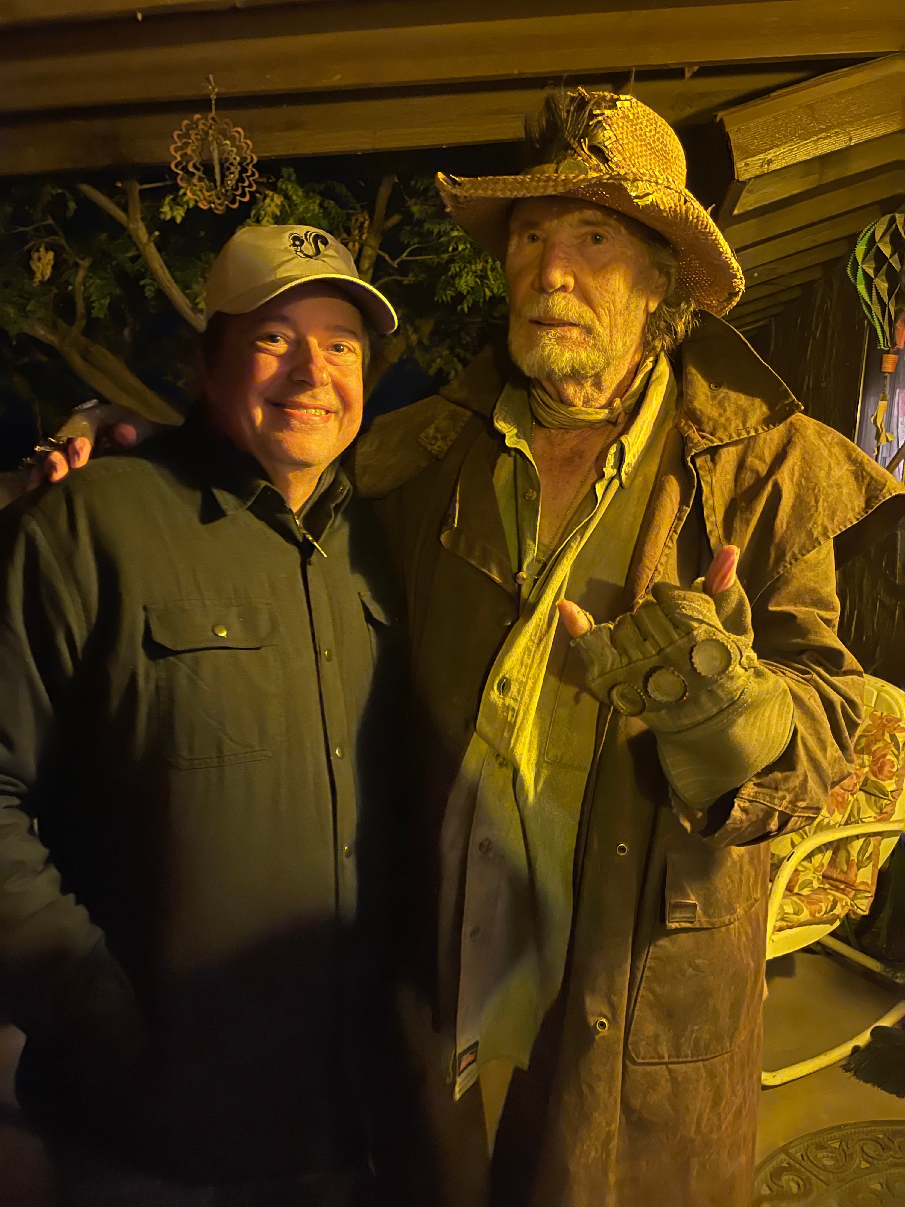 Cerulli with Vernon Wells filming AREA 5150 in Yucca Valley, CA.