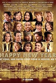 Robert De Niro, Alyssa Milano, Michelle Pfeiffer, Sarah Jessica Parker, Jim Belushi, Halle Berry, Jon Bon Jovi, Hector Elizondo, Til Schweiger, Jessica Biel, Ashton Kutcher, Sarah Paulson, Hilary Swank, Sofía Vergara, Ludacris, Common, Seth Meyers, and Zac Efron in Happy New Year (2011)