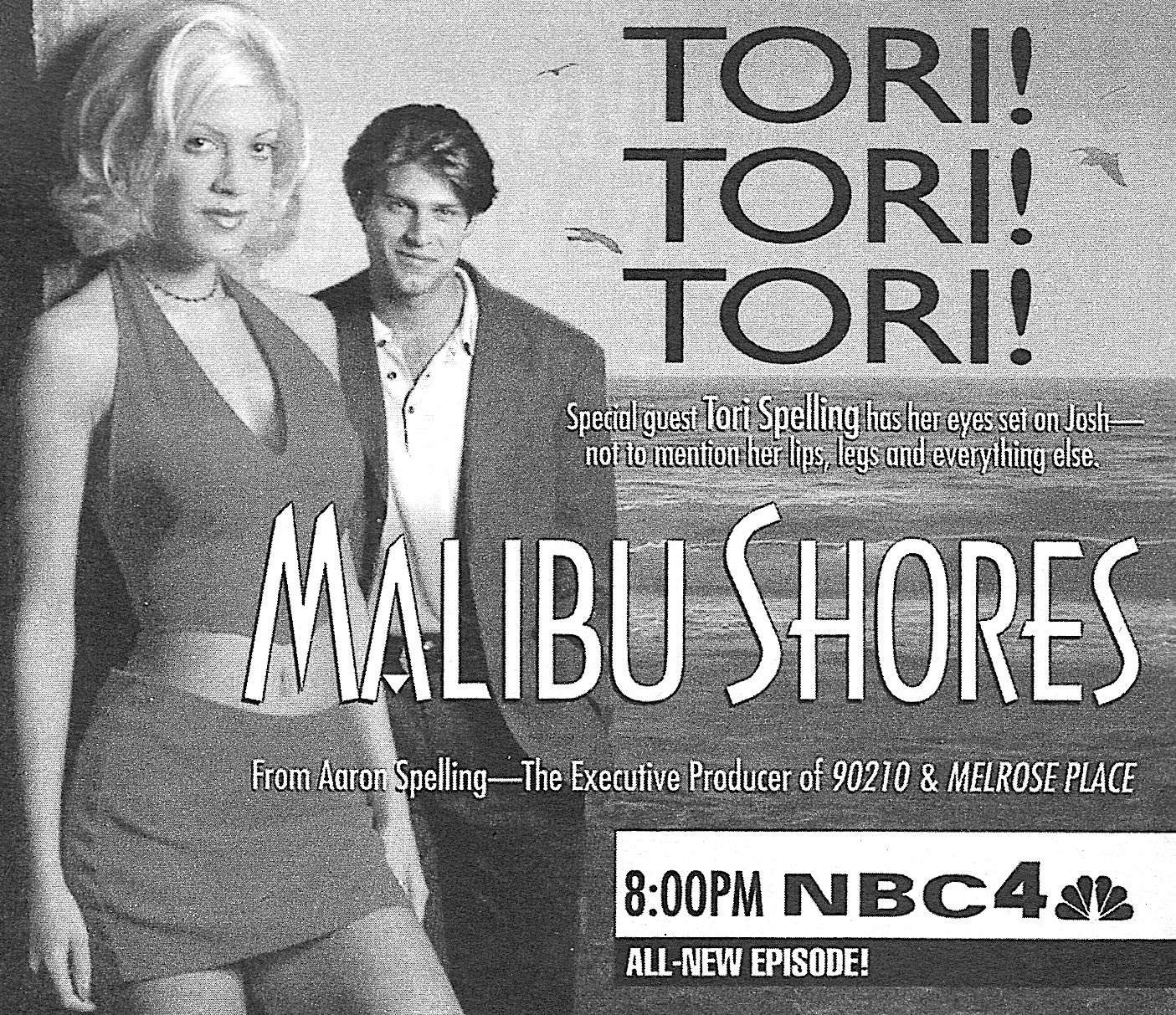 Tori Spelling and Greg Vaughan in I ragazzi di Malibu (1996)