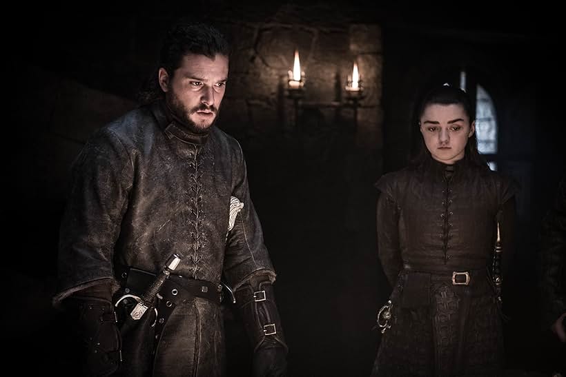 Kit Harington and Maisie Williams in Game of Thrones (2011)