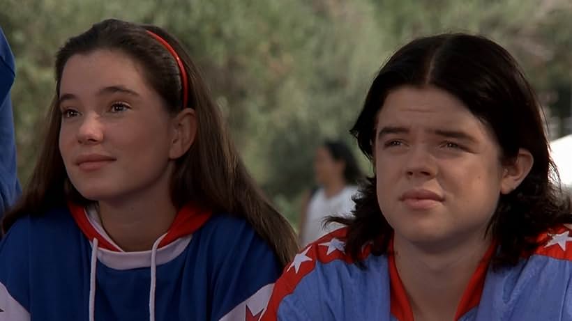 Marguerite Moreau and Elden Henson in D2: The Mighty Ducks (1994)