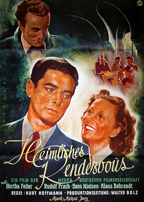 Hertha Feiler, Rudolf Prack, and Ernst Litter in Heimliches Rendezvous (1949)