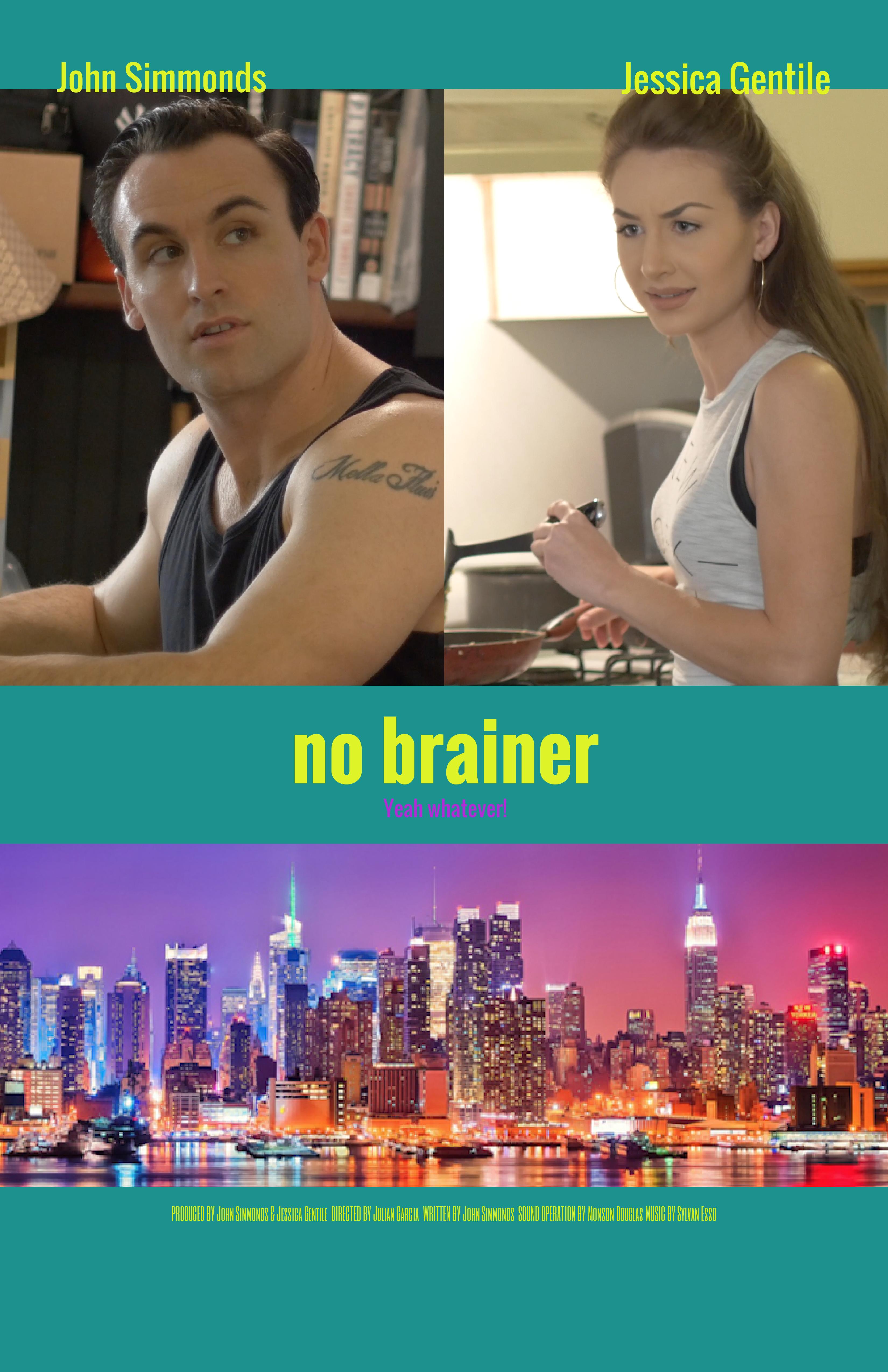 John Simmonds and Jessica Gentile in No Brainer (2017)