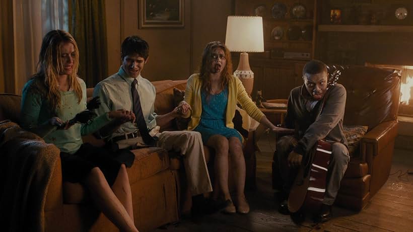 Sarah Hyland, Shad Moss, Tyler Posey, and Katrina Bowden in Scary Movie 5 (2013)