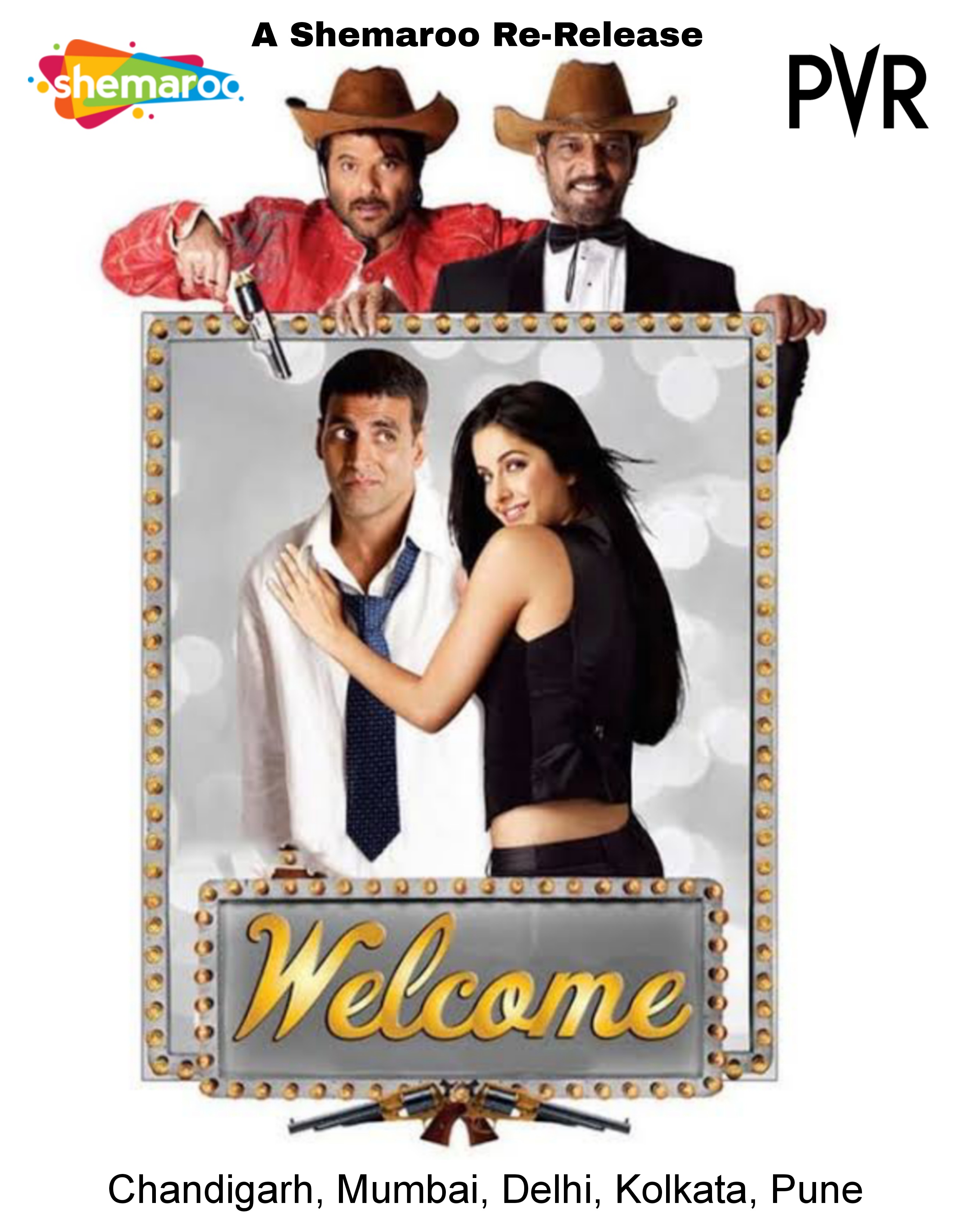 Nana Patekar, Anil Kapoor, Supriya Karnik, Feroz Khan, Akshay Kumar, Paresh Rawal, and Katrina Kaif in Welcome (2007)