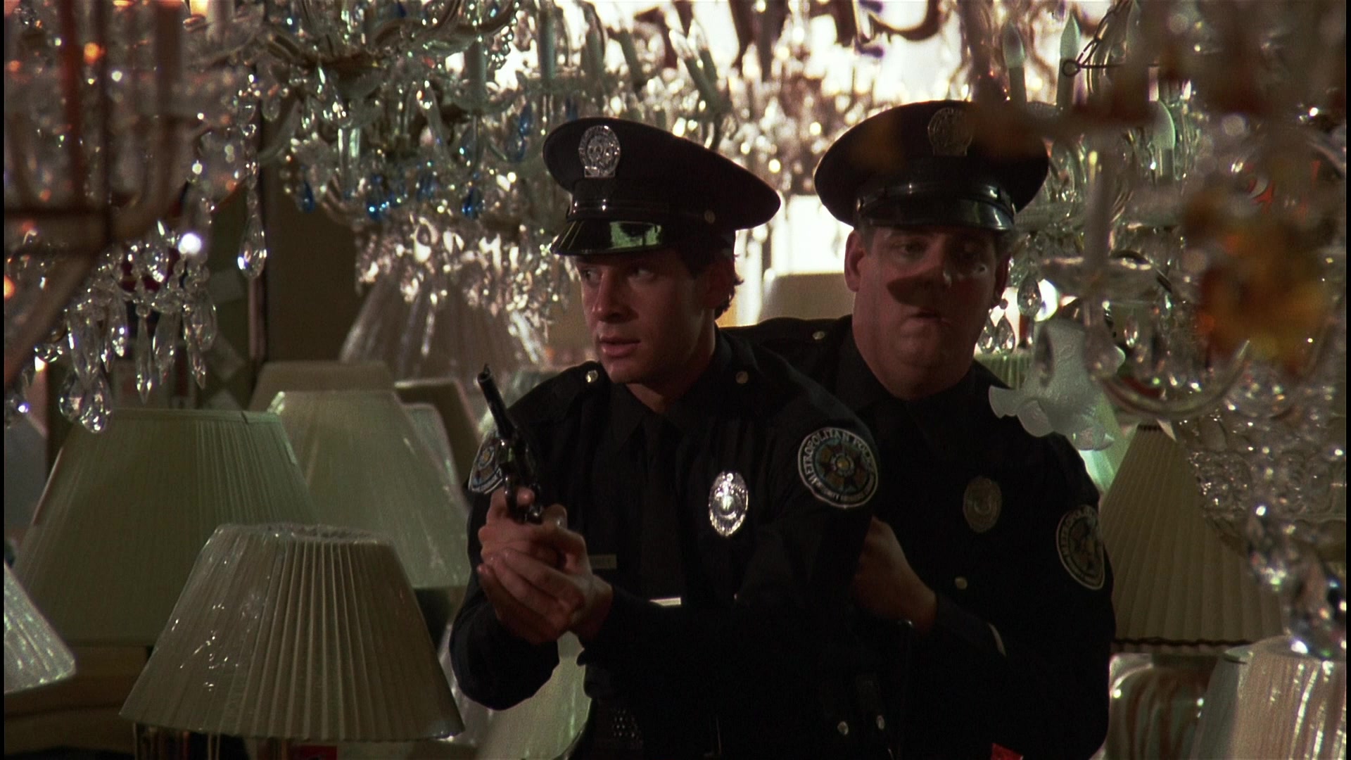 Steve Guttenberg and Peter Van Norden in Police Academy 2: Their First Assignment (1985)