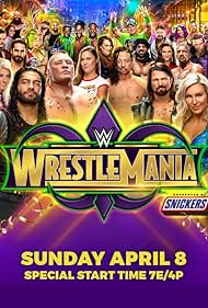 Kurt Angle, Paul Levesque, Stephanie McMahon, Mike 'The Miz' Mizanin, John Cena, Brock Lesnar, AJ Styles, Randy Orton, Bobby Roode, Fergal Devitt, Colby Lopez, Kofi Kingston, Austin Watson, Ronda Rousey, Shinsuke Nakamura, Jonathan Solofa Fatu, Joshua Samuel Fatu, Trinity Fatu, Yuvraj Dhesi, Ettore Ewen, Joe Anoa'i, Adam Scherr, Mercedes Varnado, Kanako Urai, and Savelina Fanene in WrestleMania (2018)