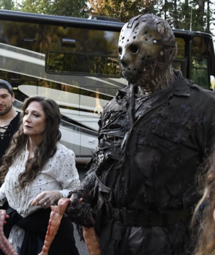 Executive Producer, Co-Producer and Actress(MaggieMae) Tammie Smith with Jason Brooks(Jason) on the set of Friday the 13th Vengeance 2: Bloodlines