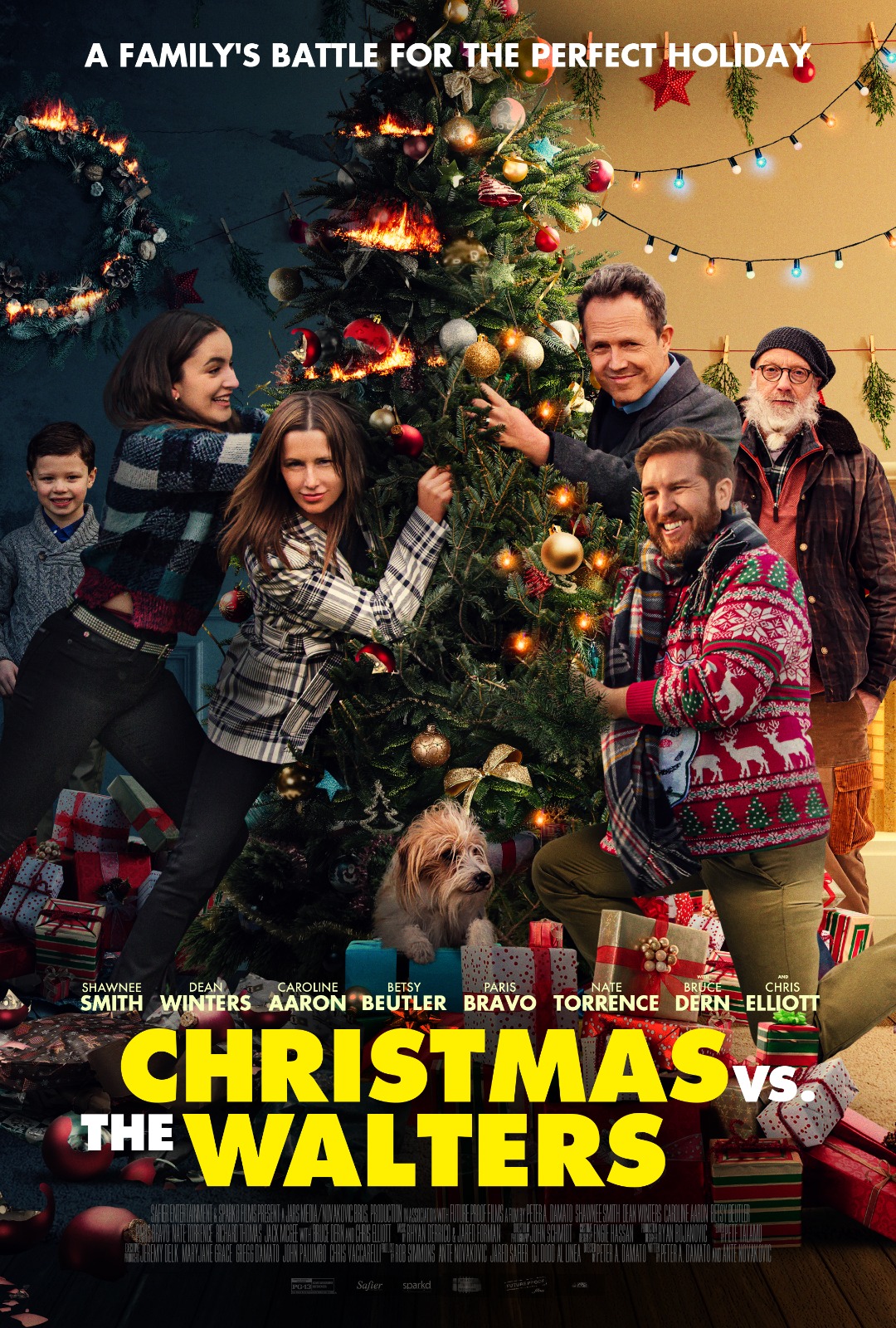 Caroline Aaron, Bruce Dern, Richard Thomas, Chris Elliott, John Farley, Jack McGee, Kresh Novakovic, Shawnee Smith, Dean Winters, Christopher Riley, Nate Torrence, Betsy Beutler, Carrie Kim, and Paris Bravo in Christmas vs. The Walters (2021)