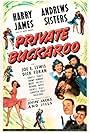 Eddie Acuff, Laverne Andrews, Maxene Andrews, Patty Andrews, Dick Foran, Jennifer Holt, Harry James, Joe E. Lewis, The Jivin' Jacks and Jills, and The Andrews Sisters in Private Buckaroo (1942)