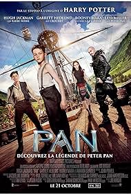 Hugh Jackman, Garrett Hedlund, Rooney Mara, and Levi Miller in Pan (2015)