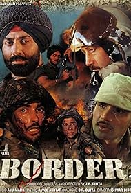 Jackie Shroff, Sudesh Berry, Sunny Deol, Puneet Issar, Akshaye Khanna, and Suniel Shetty in Border (1997)