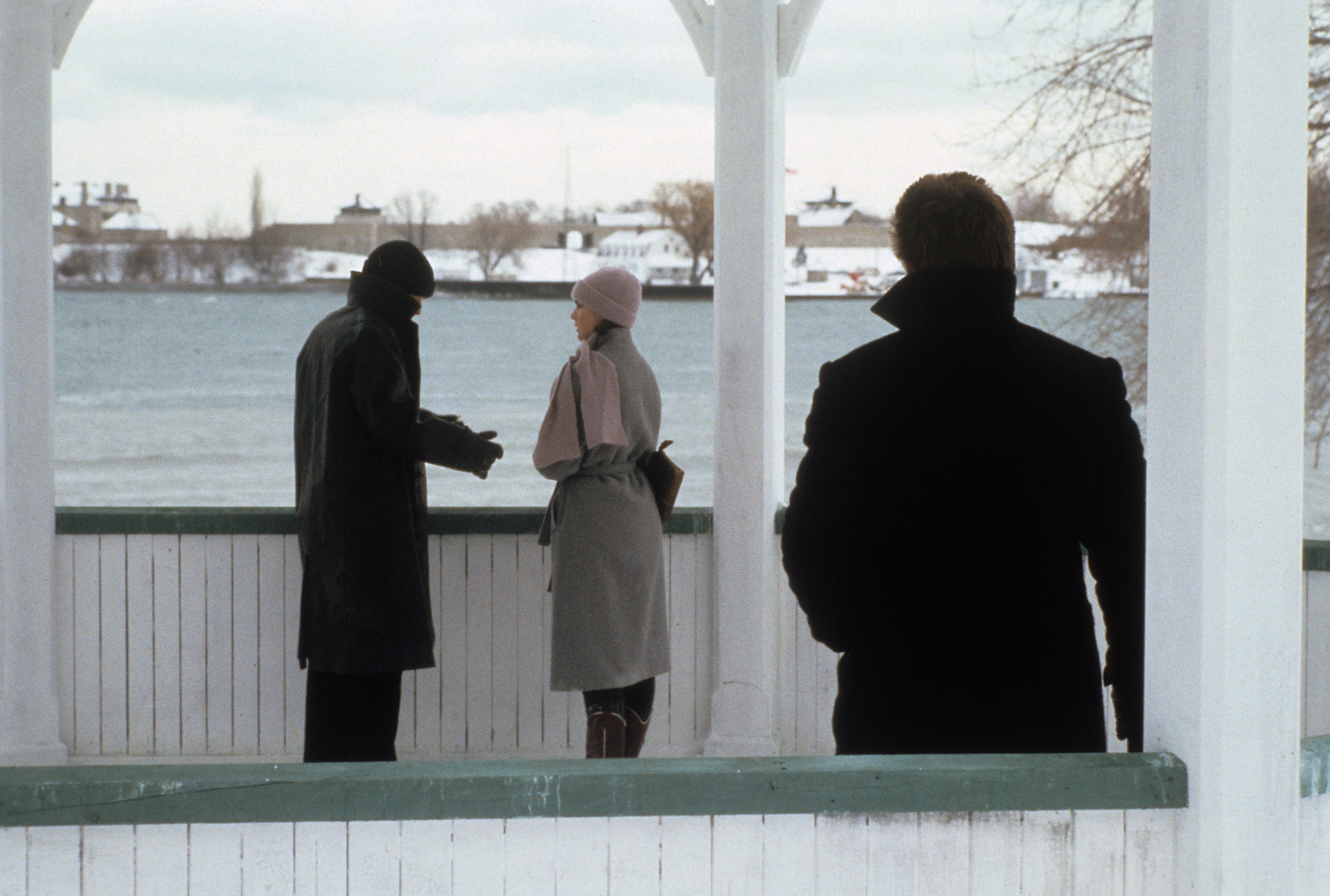 Christopher Walken, Nicholas Campbell, and Roberta Weiss in The Dead Zone (1983)