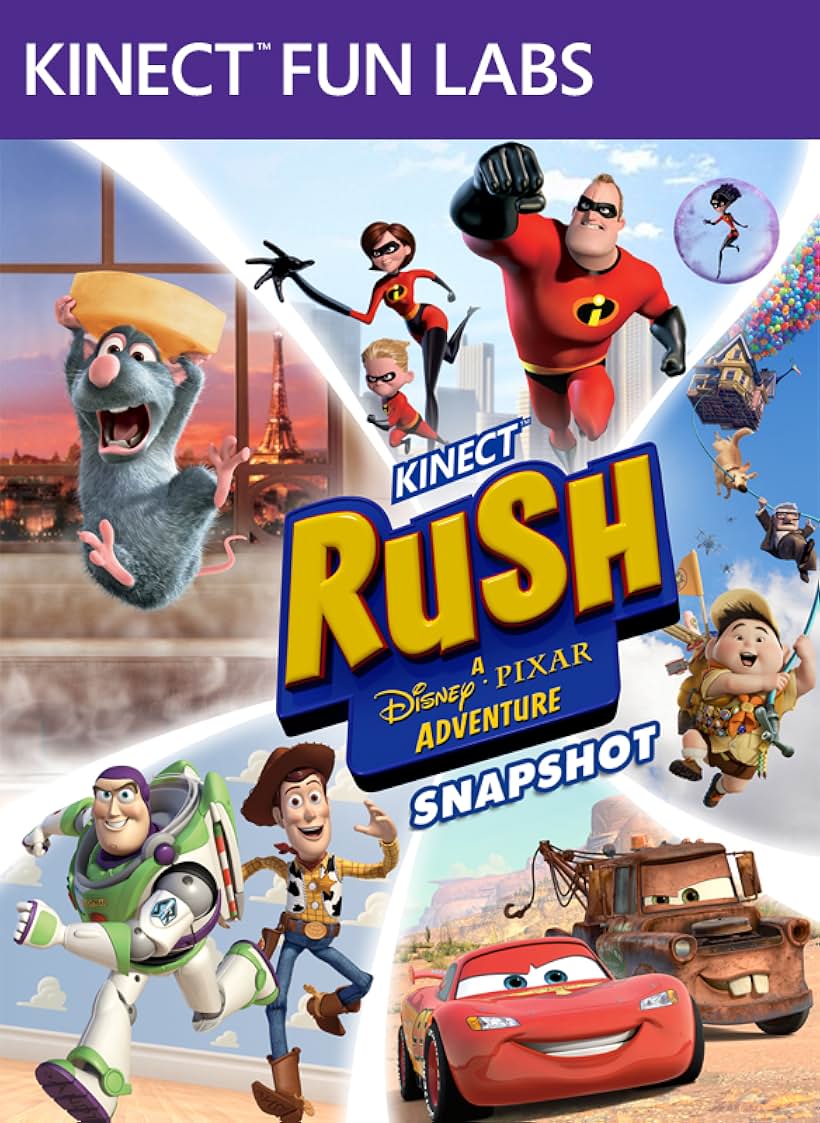 Edward Asner, Craig T. Nelson, Owen Wilson, Elizabeth Daily, Jim Hanks, Patton Oswalt, Sarah Vowell, Larry the Cable Guy, Mike MacRae, and Raymond Ochoa in Kinect Rush: A Disney-Pixar Adventure (2012)