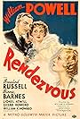 William Powell, Binnie Barnes, and Rosalind Russell in Rendezvous (1935)