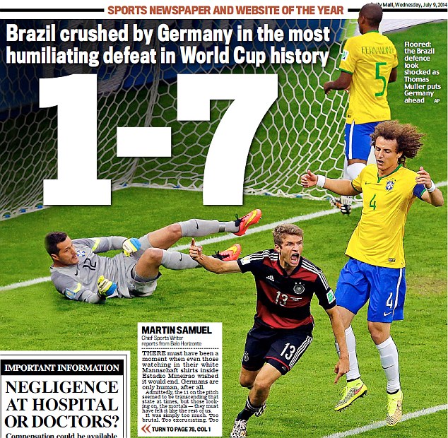 Júlio César, David Luiz, Thomas Müller, and Fernandinho in 2014 FIFA World Cup Brazil (2014)