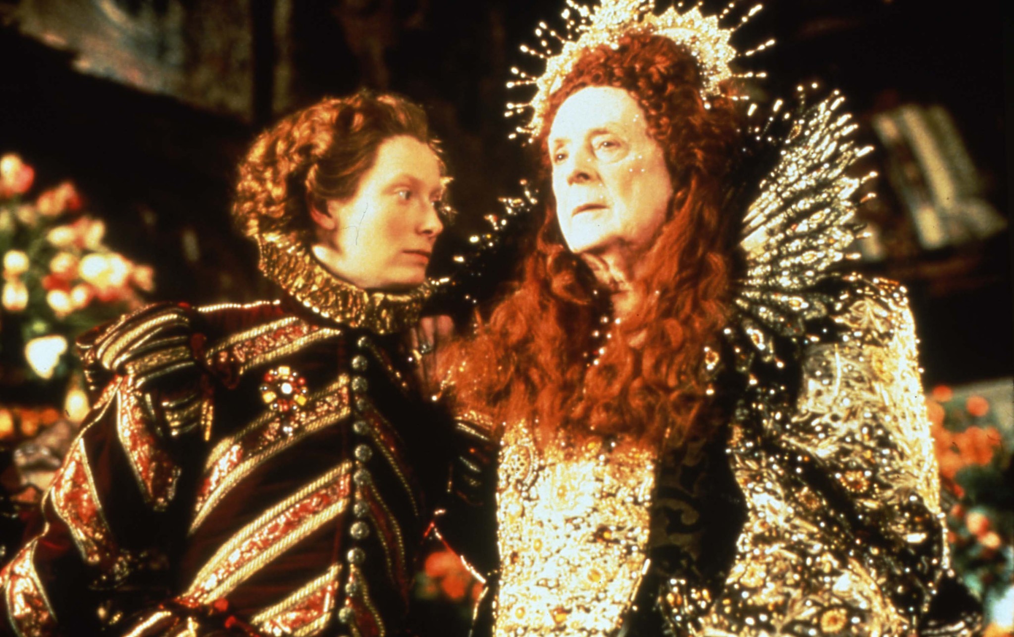 Quentin Crisp and Tilda Swinton in Orlando (1992)