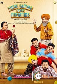 Armaan Anmol, Jaswinder Bhalla, Binnu Dhillon, Seema Kaushal, Maninder Singh, Pukhraj Bhalla, and Deepali Rajput in Jinne Jamme Saare Nikamme (2021)