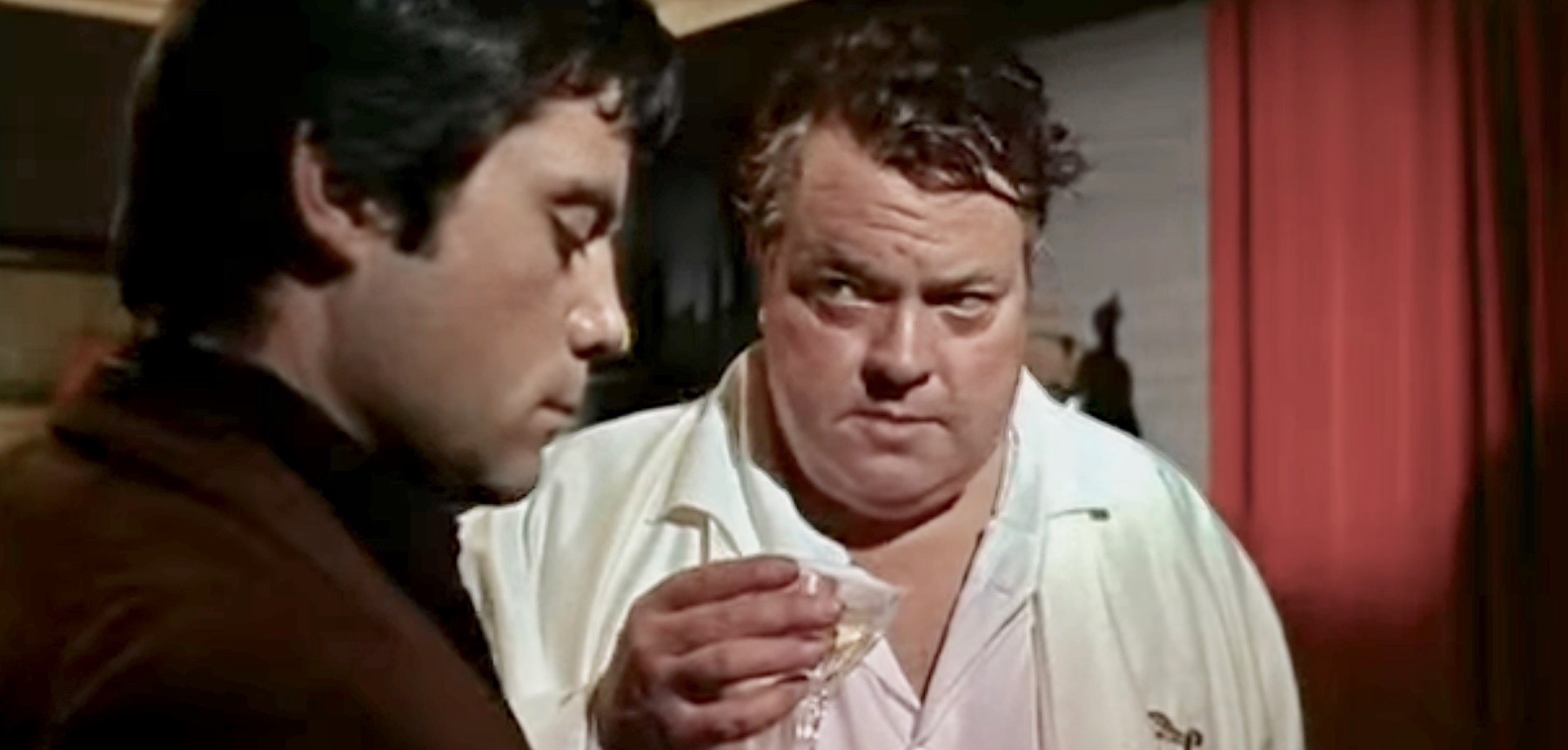 Orson Welles and Oliver Reed in I'll Never Forget What's'isname (1967)