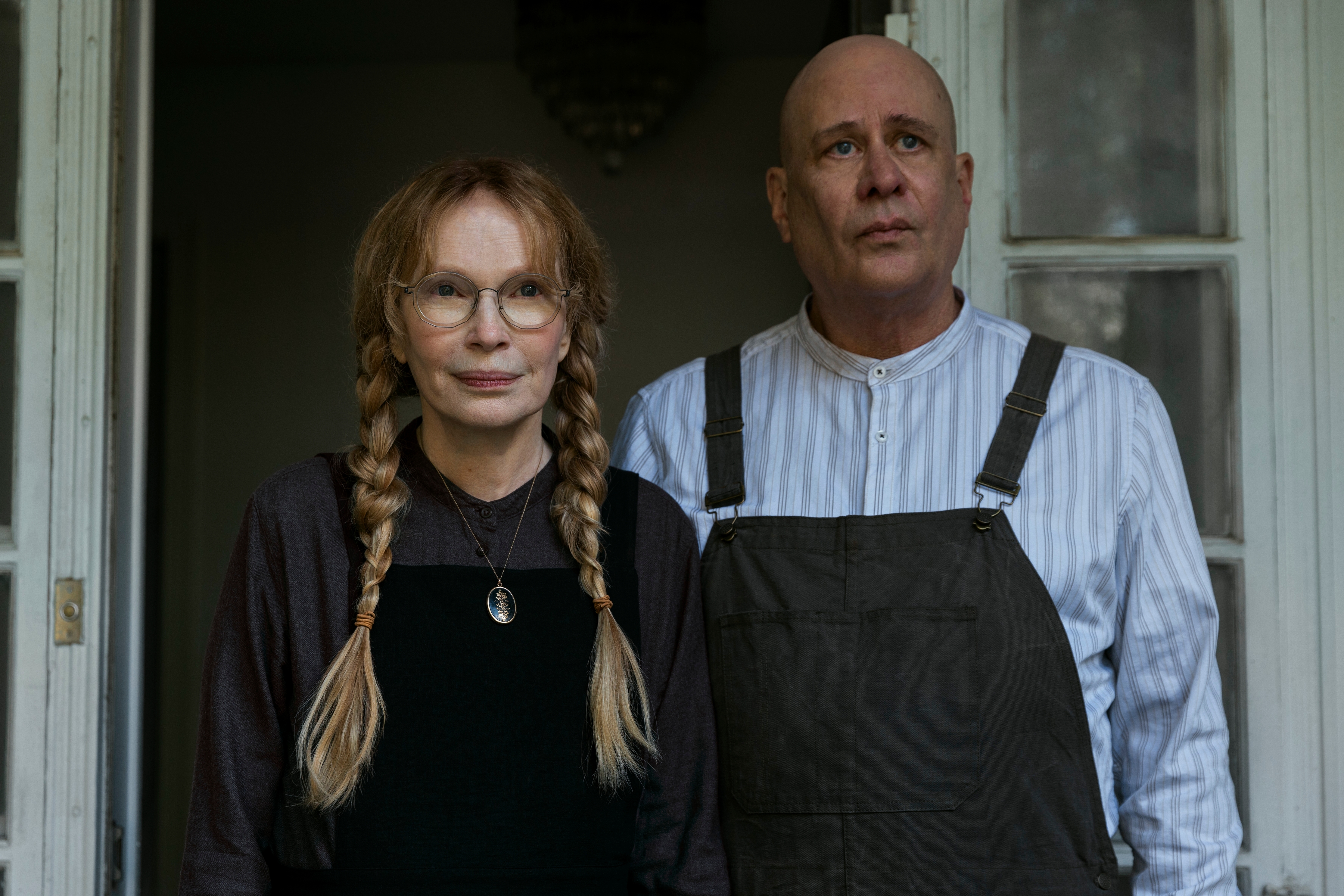 Mia Farrow and Terry Kinney in The Watcher (2022)