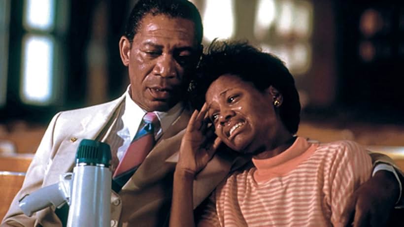 Morgan Freeman and Karen Malina White in Lean on Me (1989)