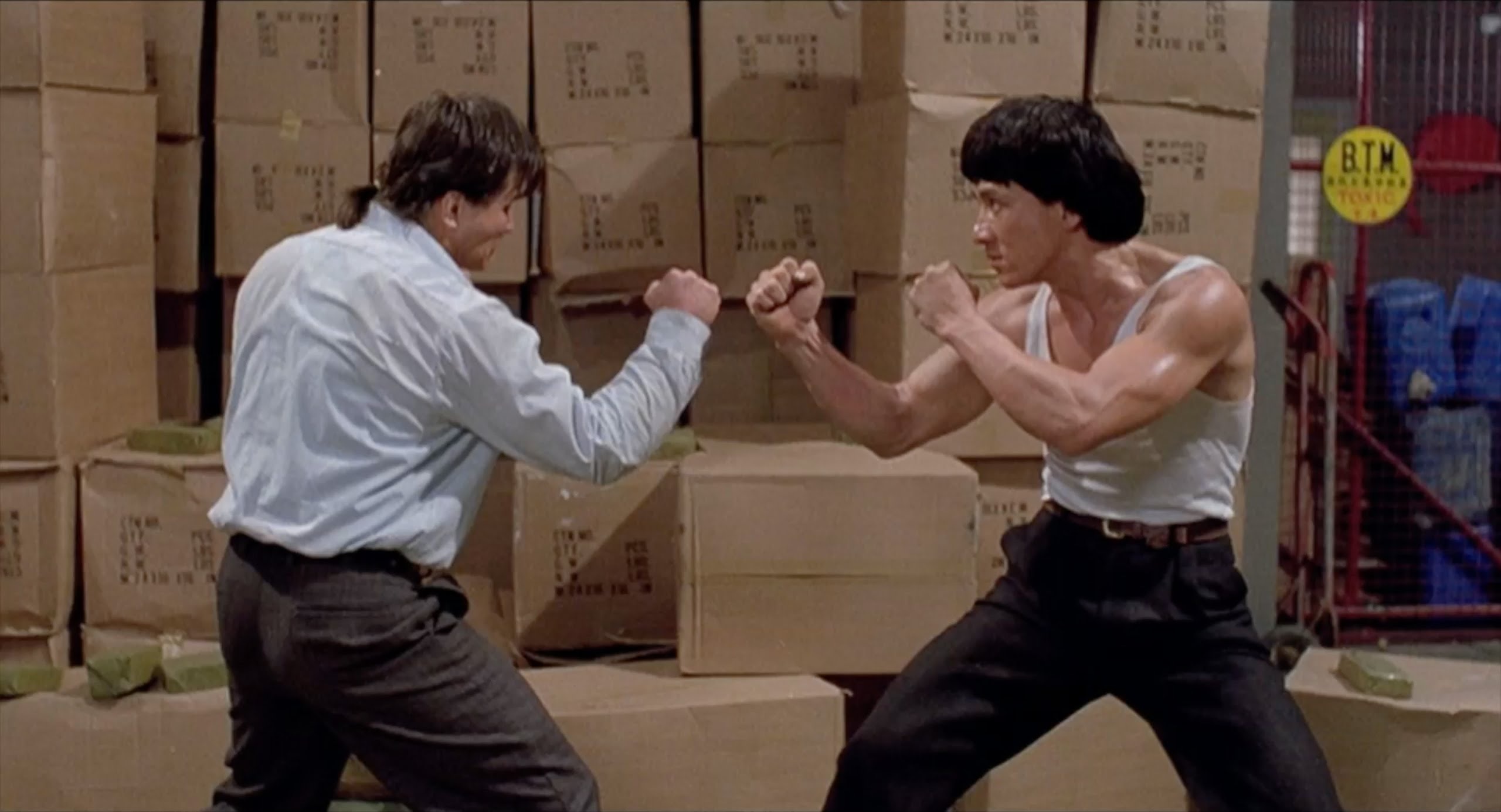 Jackie Chan and Benny Urquidez in Dragons Forever (1988)