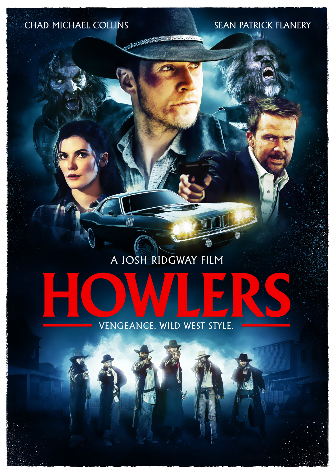 Sean Patrick Flanery, Chad Michael Collins, and Chelsea Edmundson in Howlers (2019)