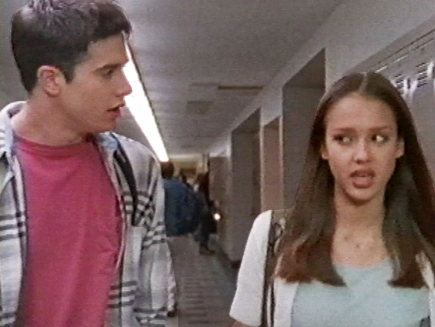 Jessica Alba and Freddie Prinze Jr. in Too Soon for Jeff (1996)