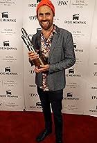 Karl Jacob after winning the Best Narrative Feature award at IndieMemphis for Cold November in 2017