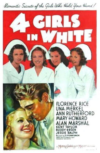 Mary Howard, Alan Marshal, Una Merkel, Florence Rice, and Ann Rutherford in Four Girls in White (1939)