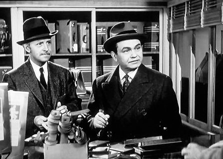 Edward G. Robinson and John Qualen in Larceny, Inc (1942)