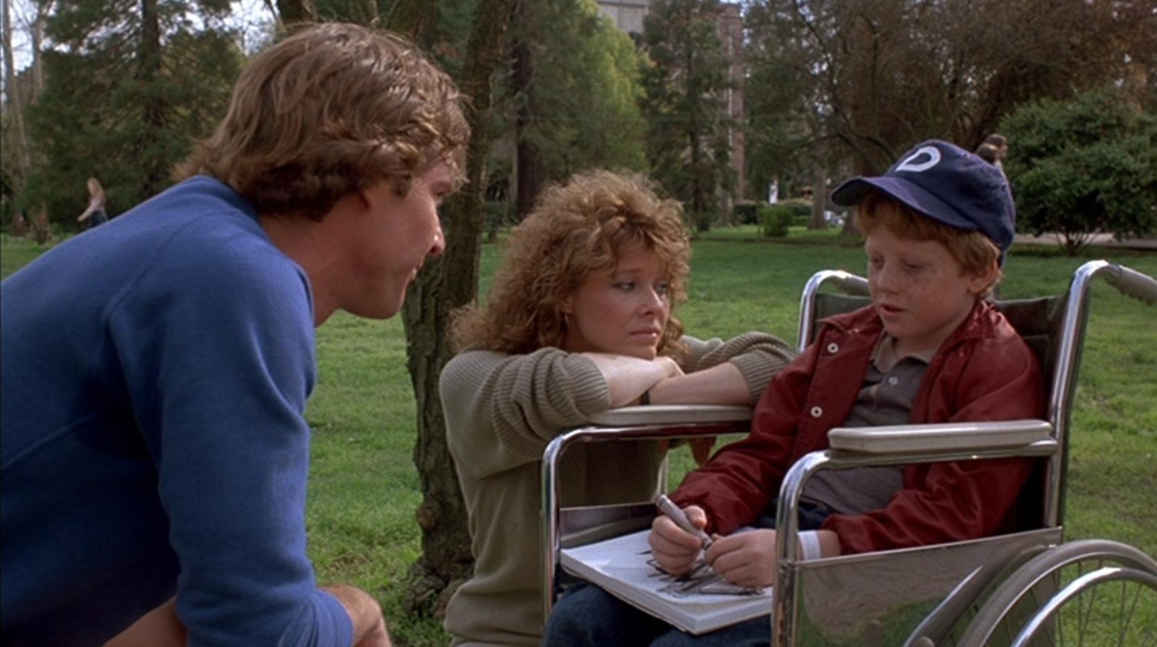 Dennis Quaid, Kate Capshaw, and Cory 'Bumper' Yothers in Dreamscape (1984)