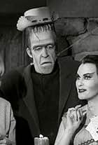 Yvonne De Carlo, Fred Gwynne, and Pat Priest in The Munsters (1964)