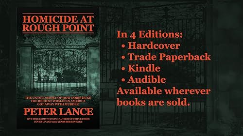 In the fall of 1966, Eduardo Tirella, the principal art curator and designer for billionairess Doris Duke, informed the possessive, vindictive heiress that he was leaving her employ for Hollywood where his career as a set designer was just catching fire.

Minutes later, she crushed him to death under the wheels of a two-ton station wagon as they were leaving Rough Point, her Bellevue Avenue estate in Newport, RI, the storied resort.

In a murderous quid-pro-quo, the local police quickly ruled the incident "an unfortunate accident" and Doris began giving a fortune to Newport, restoring 70 colonial-era homes that quickly turned it into a tourist Mecca. In 2018, Peter Lance, who started his career as a cub reporter for The Newport Daily News eight months after Tirella's death, began a re-examination of the case and proved that the mercurial tobacco heiress got away with murder.

In a riveting, doggedly researched book with 105 illustrations -- including never-before seen forensic files -- Lance, a five-time Emmy winner, rewrites history and finally restores the reputation of Eduardo Tirella, a gay Renaissance man and war hero whom Duke went to great lengths to erase from the history of her troubled life.