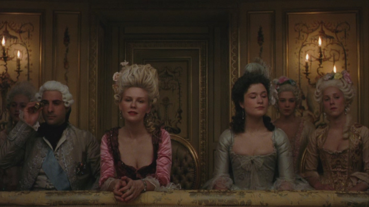 Kirsten Dunst, Jason Schwartzman, and Mary Nighy in Marie Antoinette (2006)