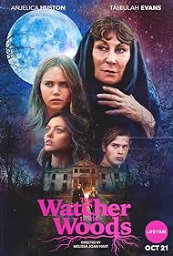 Anjelica Huston, Tallulah Evans, Nicholas Galitzine, and Dixie Egerickx in The Watcher in the Woods (2017)