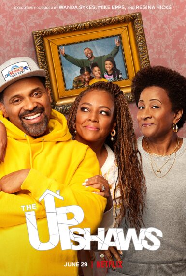 Kim Fields, Mike Epps, Wanda Sykes, Journey Christine, Diamond Lyons, Jermelle Simon, and Khali Spraggins in The Upshaws (2021)