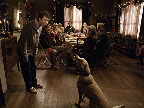 Linda Emond, Noel Fisher, and Bruce Greenwood in A Dog Named Christmas (2009)