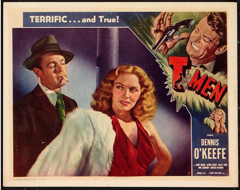 Mary Meade and Dennis O'Keefe in T-Men (1947)