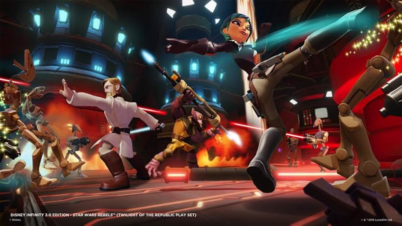 Steve Blum, James Arnold Taylor, and Tiya Sircar in Disney Infinity 3.0 (2015)