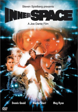 Meg Ryan, Dennis Quaid, Martin Short, Henry Gibson, Wendy Schaal, and Vernon Wells in Innerspace (1987)