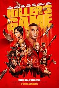 Ben Kingsley, Scott Adkins, Daniel Bernhardt, Terry Crews, Marko Zaror, Shaina West, Sofia Boutella, Dave Bautista, Drew McIntyre, Pom Klementieff, and Lucy Cork in The Killer's Game (2024)