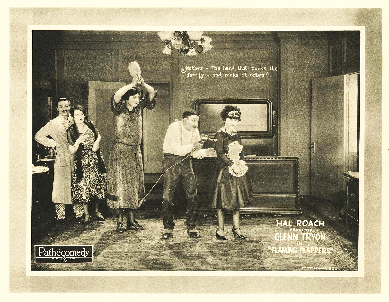 Tyler Brooke, James Finlayson, Charlotte Mineau, Molly O'Day, and Glenn Tryon in Flaming Flappers (1925)