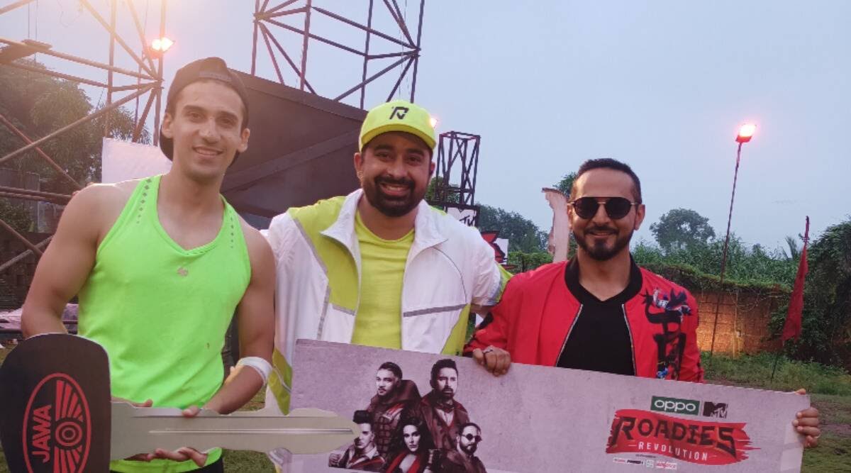 Nikhil Chinappa, Hamid Barkzi, and Rannvijay Singh in Roadies Revolution: Who will be the ultimate Roadie? (2021)