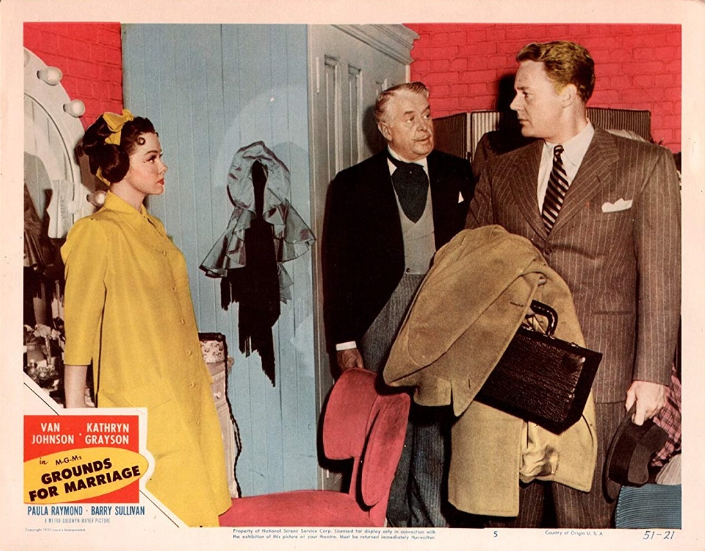 Van Johnson, Kathryn Grayson, and Reginald Owen in Grounds for Marriage (1951)