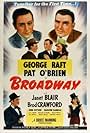 Broderick Crawford, Pat O'Brien, Janet Blair, and George Raft in Broadway (1942)