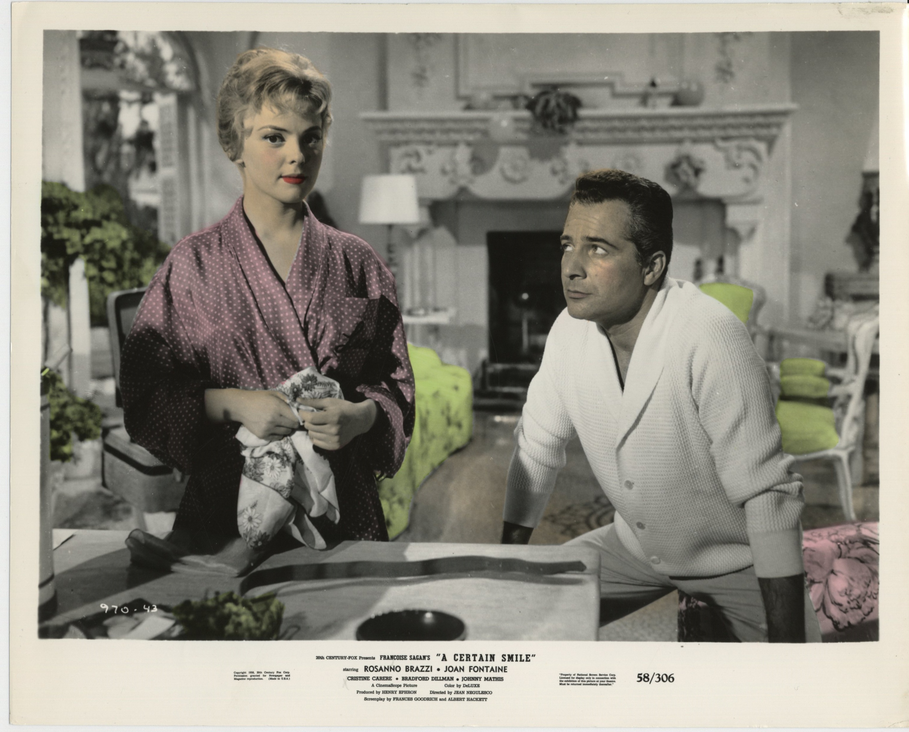 Rossano Brazzi and Christine Carère in A Certain Smile (1958)