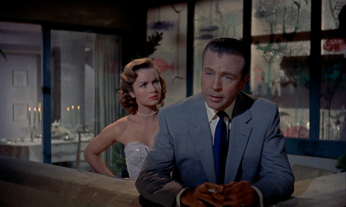 Debbie Reynolds and Dick Powell in Susan Slept Here (1954)